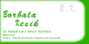 borbala kesik business card