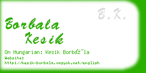 borbala kesik business card